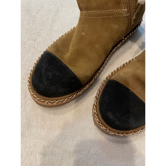 STEVE MADDEN Women's Tayson Ankle Boots Size 5M Chestnut Suede Faux Fur - Picture 4 of 8